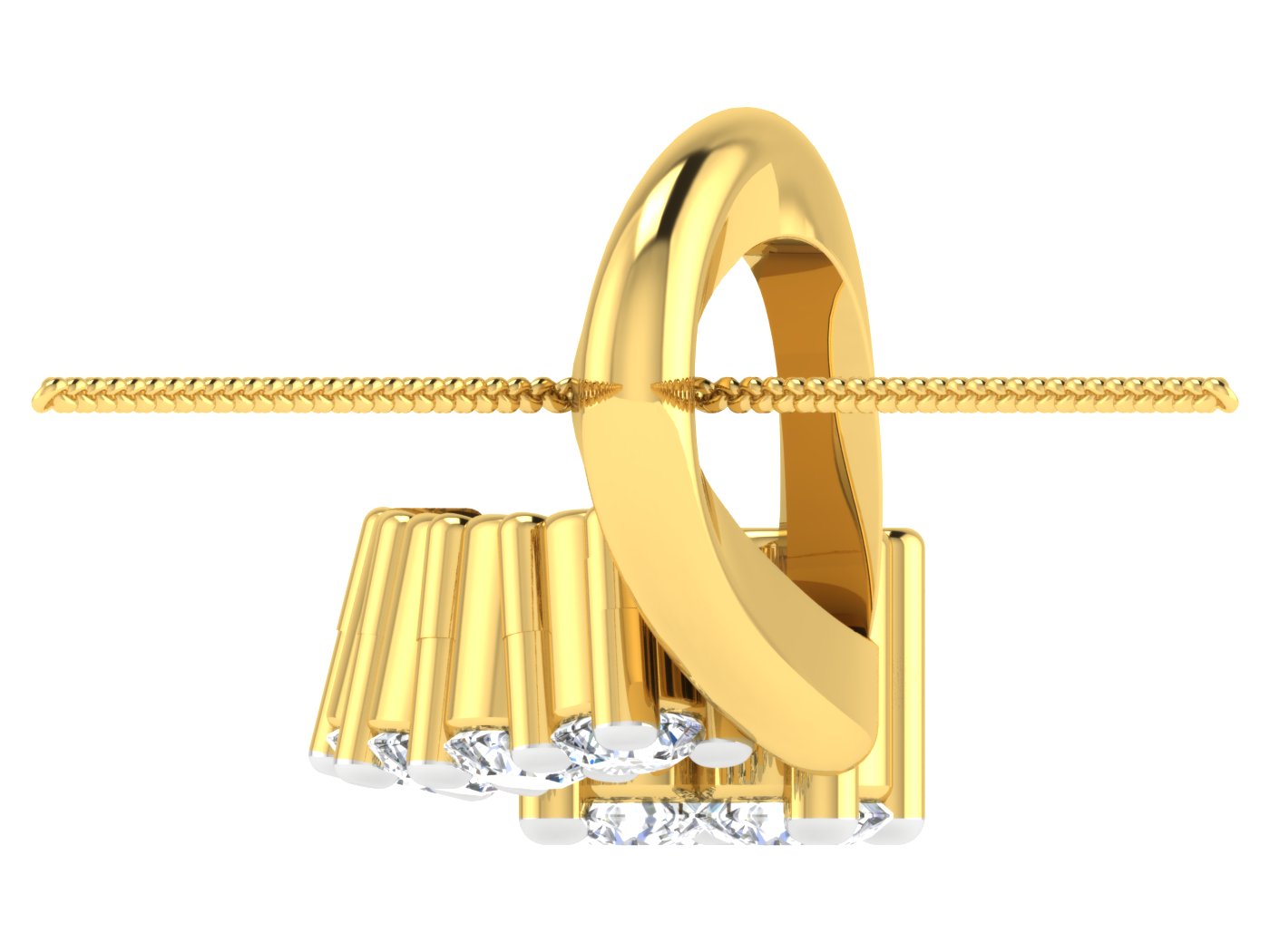 Nidal Jewels | Stellar Spark Gold and Diamond Pendant - Nidal Jewels